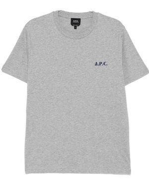 A.P.C. Logo-Print T-Shirt - Grey