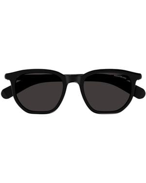 Montblanc Eyewear Square Frame Sunglasses - Black