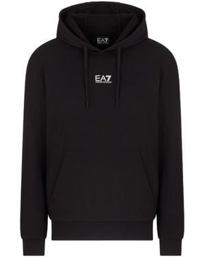 Emporio Armani Ea7 Core Identity Drawstring Hoodie - Black