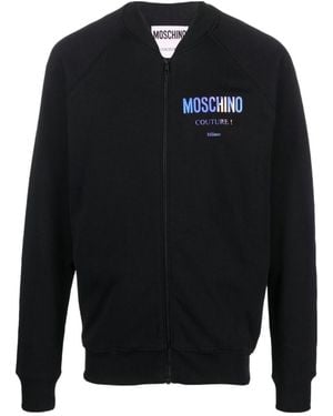 Moschino Logo Baseball Jacket - Blue