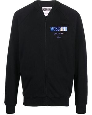 Moschino Logo Baseball Jacket - Blue