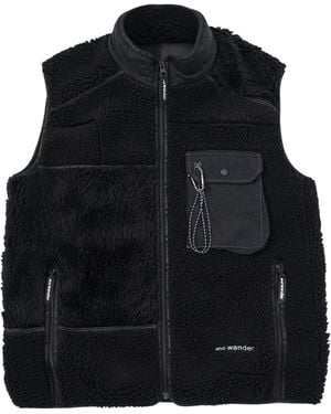 and wander Synthetic Fur Vest - Black