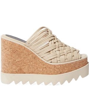 24PF new/Stella McCartney スカイラミュール Mule Beige Stella McCartney Skyla Alter Sporty Mat Platform Mules