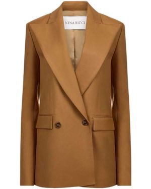 Nina Ricci Double-Breasted Jacket - Brown