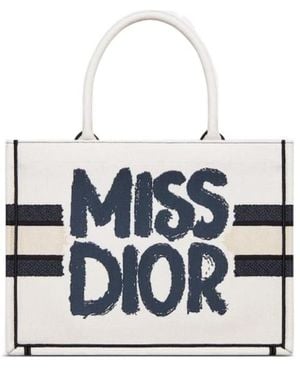 Dior Medium Book Tote - Blue