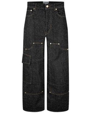 Ganni Belt Loops Slacks - Black