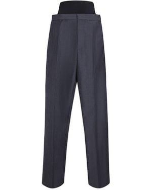 Alaïa Alaïa High-Waisted Tailored Pants - Blue