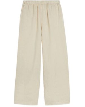 Aspesi Elasticated Linen Trousers - White