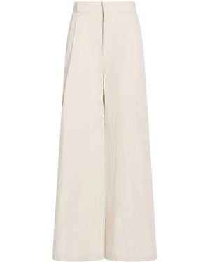 Maison Margiela Solid Colour Flared Trousers - White