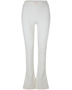 Off-White c/o Virgil Abloh Solid-Color Casual Pants - White