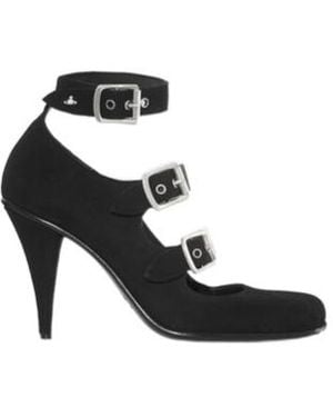 Vivienne Westwood Trible Buckle Heeled Court Shoes - Black