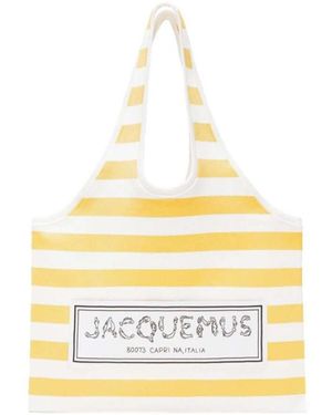Jacquemus Le Sac Marcel Striped Tote Bag - Metallic