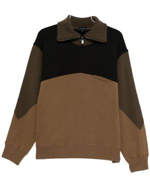 Emporio Armani Colour-Block Zip-Up Sweatshirt - Multicolor