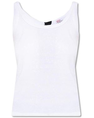 RED Valentino Round-Neck Bow Vest - White