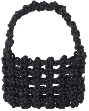 Kara Knot Design Shoulder Bag - Black