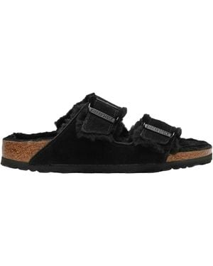 Birkenstock Buckle Slippers - Black