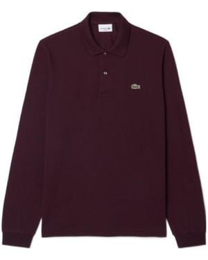 Lacoste Classic Fit Long Sleeved L.12.12 Polo Shirt - Purple