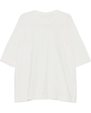 Homme Plissé Issey Miyake Logo-Print T-Shirt - White