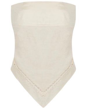 Jonathan Simkhai Lahni Cutout Strapless Top - White
