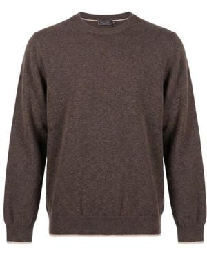 Peserico Long-Sleeved Crewneck Sweater - Brown