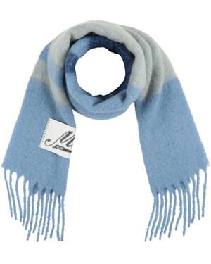 Marni Striped Flannel Scarf - Blue
