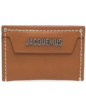 Jacquemus Logo Plaque Card Holder - Brown
