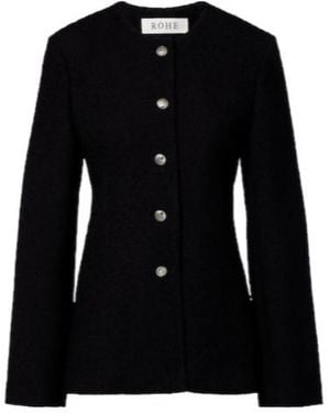 Rohe Knitted Wool-Blend Cardigan - Black