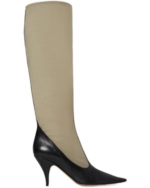 The Row 90Mm Mesh Knee-High Boots - White