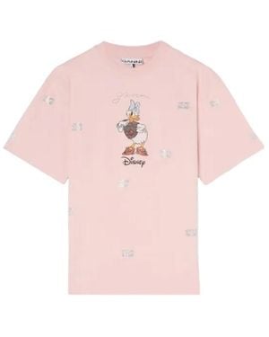 Ganni Daisy Duck Printed T-Shirt - Pink