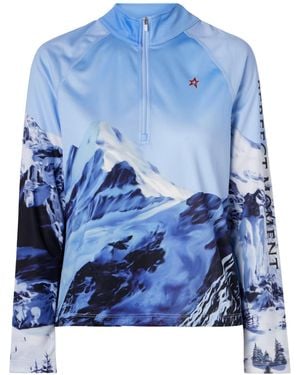Perfect Moment Mountain-Print Top - Blue