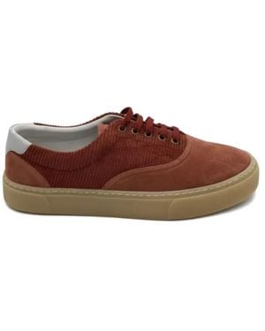Brunello Cucinelli Corduroy-Textured Trainers - Brown