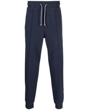 Brunello Cucinelli Drawstring Cuffed Sweatpants - Blue