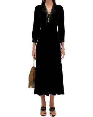 RIXO London Long-Sleeved Dress - Black