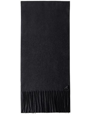 Prada Silk And Cashmere Scarf - Black