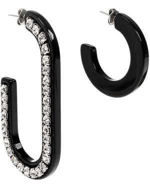 Isabel Marant Earrings With Shimmering Crystals - Black