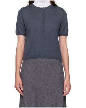 Lisa Yang Knit Cashmere Cardigan - Blue