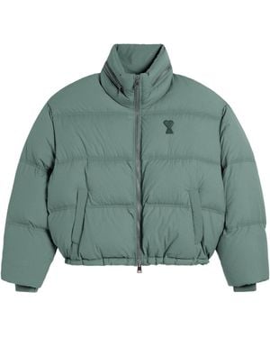 Ami Paris Ami De Coeur Down Puffer Jacket - Green