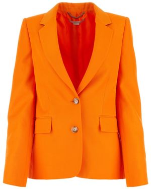 Stella McCartney Iconic Single Breasted Tailored Blazer - Orange