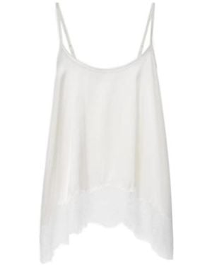 STAUD Lace-Trimmed Camisole - White