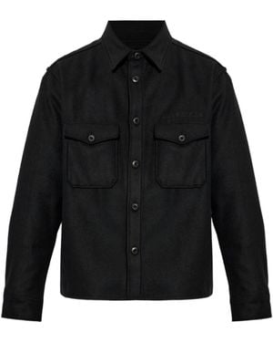 AllSaints Collared Long-Sleeved Shirt - Black