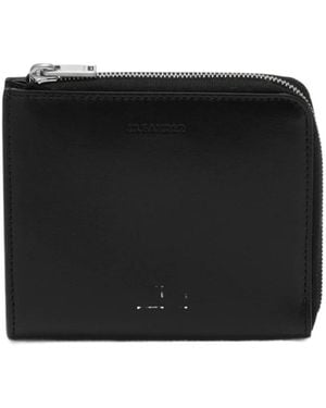 Jil Sander Logo Embossed Zipped Cardholder - Black