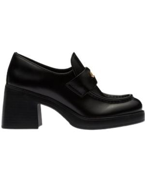 Miu Miu Slip-On Penny Loafers - Black