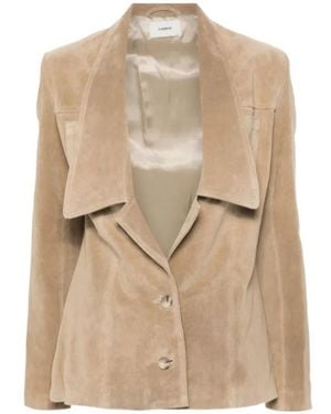 Coperni Suede Single-Breasted Jacket - Natural