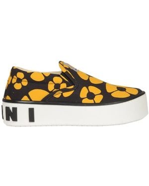 Marni X Carhartt Floral Printed Trainers - Yellow