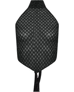 Missoni Sheer Lurex Halterneck Knitted Top - Black