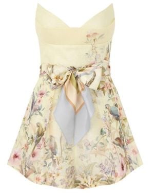 Zimmermann Printed Tie-Waist Jumpsuit - Natural