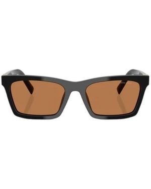 Miu Miu Eyewear Rectangle-Frame Sunglasses - Multicolour
