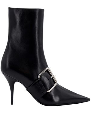 Balenciaga Knife 80 Belted Ankle Boots - Black