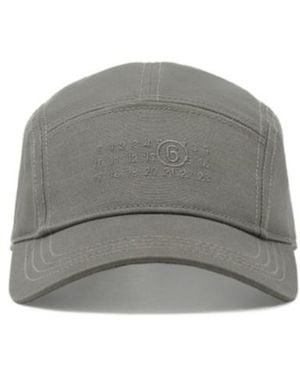 MM6 by Maison Margiela Logo Embroidered Baseball Cap - Grey