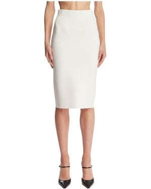 Tom Ford Elasticated Waistband Midi Skirt - White